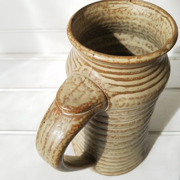 Japanese Ceramic Pitcher Vase with Handle, Vintage Hard to Find - Picture 6 of 8